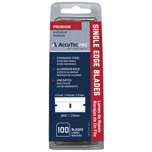 ST0557SS-A  1 inch Stainless Steel Razor Blades - 100pk
